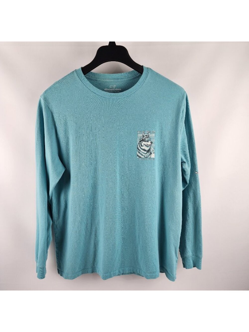Vineyard Vines Shirt Mens Large Blue Big Wolf Graphic L/S Tee